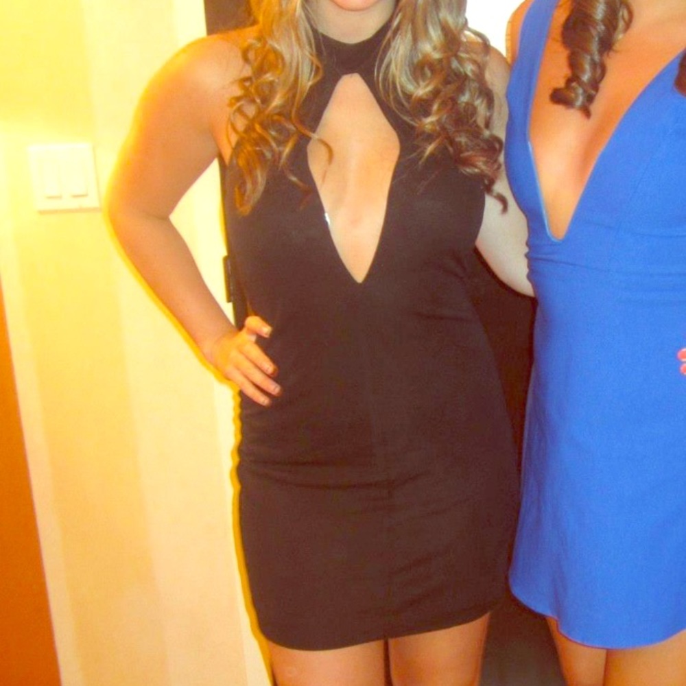 Sexy BEBE black dress